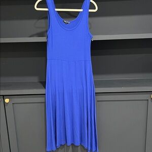 Elegant Blue Sleeveless Dress